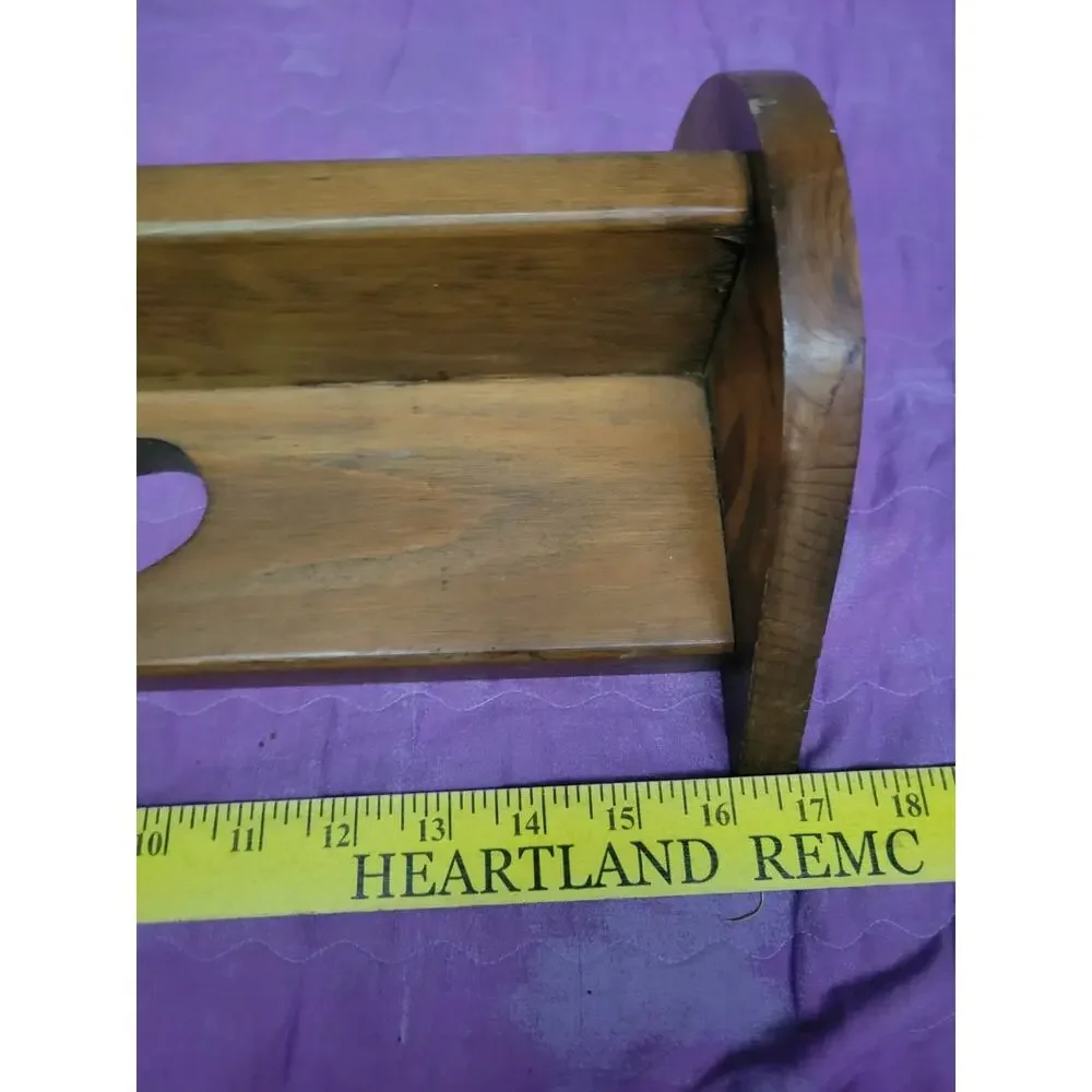 Beautiful Wood Decorative Shelf Heart MIDDLE Hangs